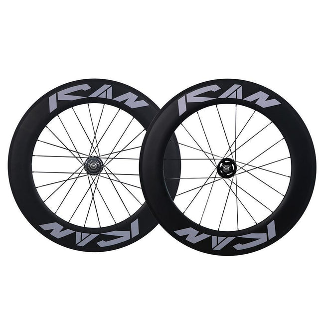 86mm Tubular Track Bike Carbon Wheelset ICAN Cycling ICAN Wheels